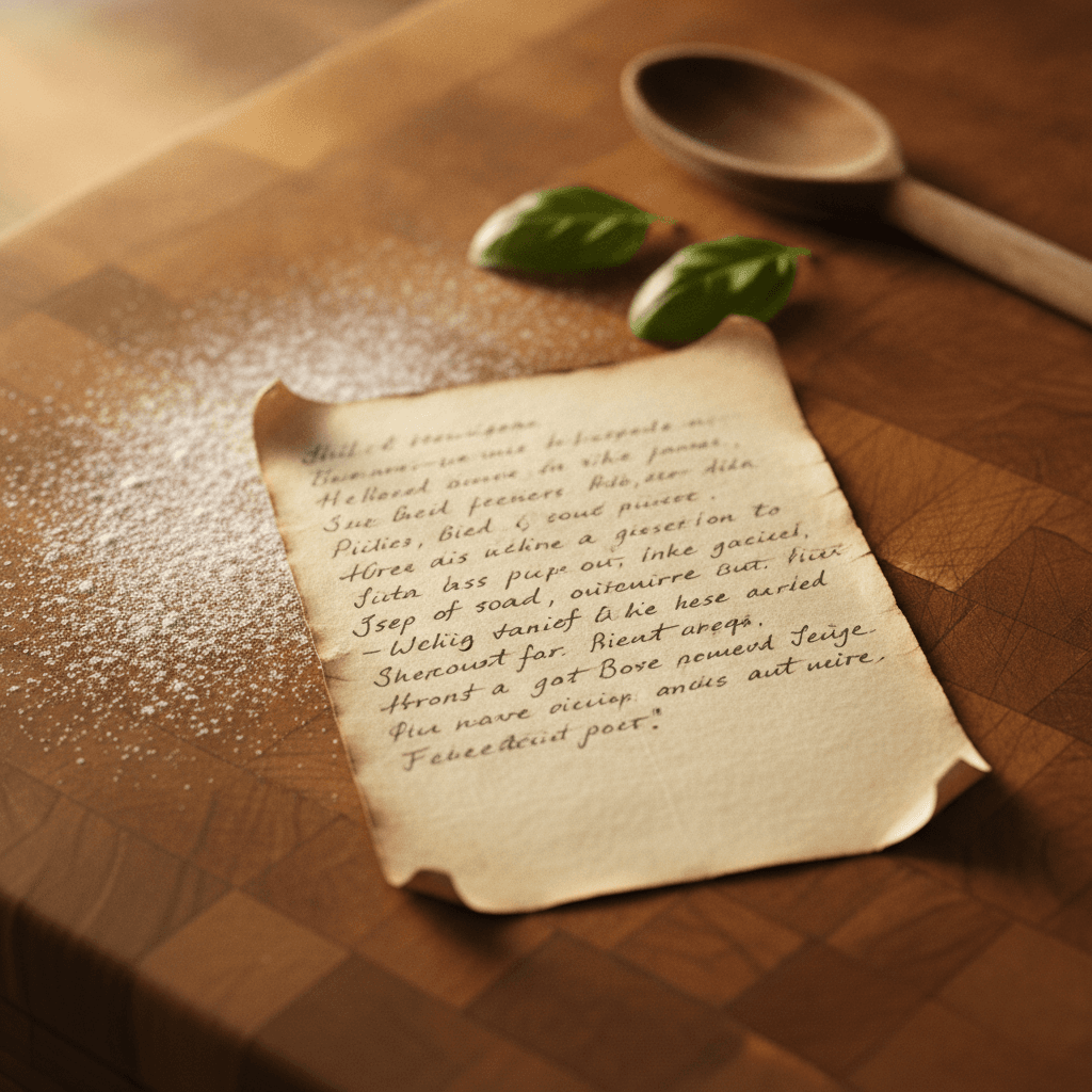 A handwritten recipe card you snap